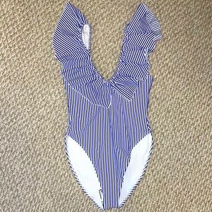 NWT Montce Swim Blue Stripe One Piece Swimsuit Size M
